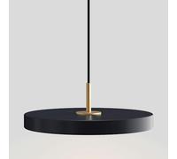 FDTMGW Pendant Light, 9" Round Pendant Light, Modern Led Chandelier - 18W, Ultra-Thin Metal Disc Hanging Lamp with Acrylic Shade, Kitchen Island Lighting Suspension Lamps,Nordic Minimalis, Dark