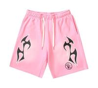 FDTURES 2024 Hellt Spring/Summer Fashion Printed Trendy Casual Sports Woolen Hoop Laundry Vintage Men's and Women's Shorts-color2||S