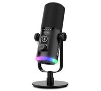 FDUCE USB/XLR Gaming Microphone with Desktop Stand,Vocal Dynamic Microphone for Gaming Podcasting Streaming Studio,with RGB Lighting,Mute Button,Gain Knob,Headphone Jack (D30)