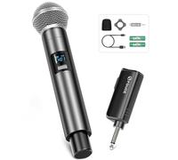 FDUCE W30 Wireless Microphone,UHF Dynamic Handheld Microphone,Rechargeable Receiver with Volume Adjustment Button,for Karaoke,Singing,Family Party(200ft)