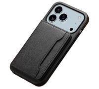 FDUJINH Case for Iphone 17 Pro Max/17 Pro/17 Air/17, Leather Wallet Phone Cover with Card Slot Stand Function Minimalist Purse Case,Black,17 Pro Max