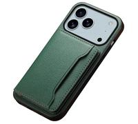 FDUJINH Case for Iphone 17 Pro Max/17 Pro/17 Air/17, Leather Wallet Phone Cover with Card Slot Stand Function Minimalist Purse Case,Green,17 Pro Max