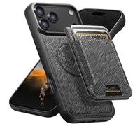 FDUJINH Case for Iphone 17 Pro Max/17 Pro/17 Air/17, Magnetic Detachable Wallet Leather Cover Card Slot Stand Protection Business Shell,Black,17