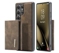 FDUJINH Cover for Samsung Galaxy S26 Ultra/S26+/S26, Magnetic Detachable Wallet Leather Case Stand Separate Shell,Coffee,S26+