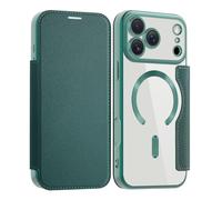 FDUJINH Flip Case for Iphone 17 Pro Max/17 Pro/17 Air/17, Wallet Leather Magnetic Cover Clear TPU Back Case All-Round Protection Shockproof Shell,Green,17 Air