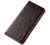 FDUJINH Flip Cover for Xiaomi 17 Ultra/17 Pro Max/17 Pro/17, Genuine Leather Wallet Case Stand Function Shockproof Protection Shell,Brown,17 Pro Max