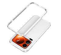 FDUJINH Metal Case for Xiaomi 17 Pro Max/17 Pro/17, Aluminum Alloy Bumper Frame Cover Slim No Back Shockproof Case Shell,Silver,17 Pro