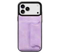 FDUJINH Purple,17, Purse Case for Iphone 17 Pro Max/17 Pro/Air/17, Card Holder Slot Stand Wallet Protection Cover Business Retro Style