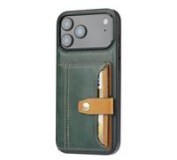 FDUJINH Purse Case for Iphone 17 Pro Max/17 Pro/Air/17, Leather Cover with Card Holder Magnetic Clasp Durable Shockproof Case Shell,Green,Air