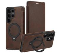 FDUJINH Purse Case for Samsung Galaxy S26 Ultra/S26 Plus/S26, Magnetic Ring Kickstand Flip Wallet Cover Full Body Shockproof Protection Shell,taupe,S26