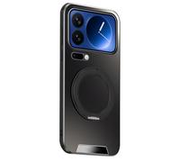 FDUJINH Shockproof Case for Xiaomi 17 Pro Max/17 Pro/17, Adjustable Invisible Ring Holder Stand Cover Camera Lens Protection Hard PC Shell,Black,17 Pro Max