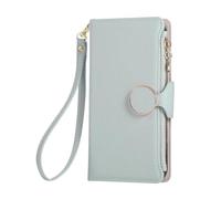 FDUJINH Wallet Case for Google Pixel 10 Pro XL/10 PRO/10, Zipper Bag Flip Leather Cover Stand Function Shoulder Wrist Strap Full Body Protection Case,Green,10Pro XL