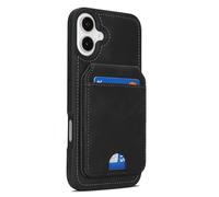 FDUJINH Wallet Case for Iphone 16 Pro Max/16 Pro/16 Plus/16, Magnetic Detachable Leather Cover with Stand Function Wireless Charging Protection Case,Black,16 Pro