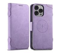 FDUJINH Wallet Case for Iphone 17 Pro Max/17 Pro/17 Air/17, Leather Flip Stand Cover Shockproof TPU Inner Shell Magnetic Case,Purple,17 Air
