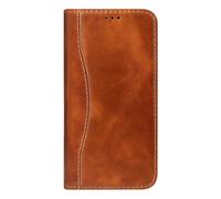 FDUJINH Wallet Case for Iphone 17 Pro Max/17 Pro/Air/17, Genuine Leather Retro Flip Phone Cover Stand Function All-Round Protection Shell,Brown,17