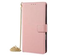 FDUJINH Wallet Case for Iphone 17 Pro Max/17 Pro/Air/17, Long Shoulder Chain Leather Cover Flip Folio Stand Function Protection Phone Case,Pink,17 Pro Max