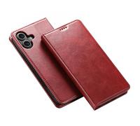 FDUJINH Wallet Case for Iphone 17 Pro Max/17 Pro/Air/17, Magnetic Flip Leather Cover Stand Function All-Round Protection Retro Phone Case,Red,17 Pro Max