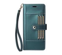 FDUJINH Wallet Case for Iphone 17 Pro Max/17 Pro/Air/17, Zipper Flip Leather Cover Holder Stand Function Wrist Strap Magnetic Closure Protection Case,Green,17