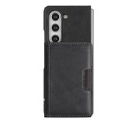 FDUJINH Wallet Case for Samsung Galaxy Z Fold 7, Magnetic Detachable Leather Cover Stand Function Drop Protection Case Shell,Black,Fold 7
