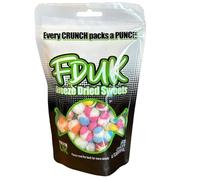 FDUK Freeze Dried Mixed Rainbow Puffs Halal Friendly - Tropical, Wild Berry, Original, Sour and Desserts with Crunchy Texture and Vibrant Flavours Candy Sweets for Birthday and Parties