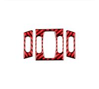 FDWPJYO For BMW 5 Series E60 2004-2010 Accessories Carbon Fiber Interior Car Air Outlet Air Volume Adjustment Button Trim Frame Stickers
