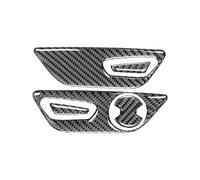 FDWPJYO For Ford Mustang GT 2015-2021 Car Accessories Carbon Fiber Interior Car Seat Adjust Button Panel Frame Trim Cover Sticker Decor