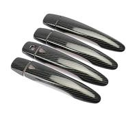 FDWPJYO For Renault Kadjar 2015 2016 2017 2018 2019 2020 Carbon Fiber Chrome Door Handle Cover Catch Cap Trim Molding Accessories