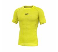 FDX Cool Mesh Base Layer Half Sleeve - Men’s Summer Cycling Mesh Top - Ultralight, Breathable, Anti-Odour Bicycle Skins Jersey - Under-Shirts for Running, Gym, Workout, Hiking (Yellow, Small)