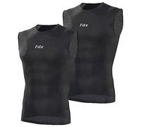 FDX Cool Mesh Base Layer Sleeveless - Men, Women Summer Cycling Vest - Ultralight, Breathable, Anti-Odour Bicycle Skins Tops - Under-Shirts for Running, Gym, Workout Training, Hiking (Black, PO2-XL)