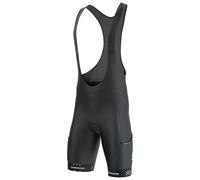 FDX Cycling Bib Shorts Men’s - 3D Gel Chamois Padded Bicycle Racing Apparel with Mesh Straps, 2 Side Pockets, Powerband Leg Grippers - Breathable, Quick Dry Summer All Day Cycle Tights (Black-XS)
