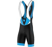 FDX Cycling Bib Shorts Men’s - 3D Padded Bicycle Racing Apparel with Mesh Straps, Silicon Leg Grippers - Breathable Summer Velocity Cycle Tights - Excellent Performance and Better Fit (Blue-M)