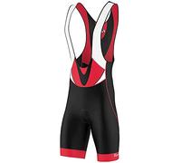 FDX Cycling Bib Shorts Men’s - 3D Padded Bicycle Racing Apparel with Mesh Straps, Silicon Leg Grippers - Breathable Summer Velocity Cycle Tights - Excellent Performance and Better Fit (Red-L)