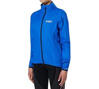 FDX Cycling Jacket Women - Waterproof Taped Seams Breathable Lightweight Cycle Rain Tops - High Visibility Full Sleeves Reflective Jersey - Windproof Coat for Riding, Running Blu, XX-Large