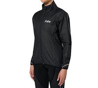 FDX Cycling Jacket Women - Waterproof Taped Seams Breathable Lightweight Cycle Rain Tops - High Visibility Full Sleeves Reflective Jersey - Windproof Coat for Riding, Running, Bike Racing (Blk, L)