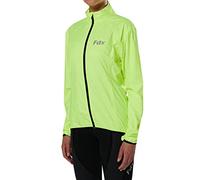FDX Cycling Jacket Women - Waterproof Taped Seams Breathable Lightweight Cycle Rain Tops - High Visibility Full Sleeves Reflective Jersey - Windproof Coat for Riding, Running Yel, X-Large
