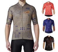 FDX Cycling Jersey Men’s - 100% Polyester, Breathable Short Sleeve, Full Zipped Cycle Tops - Hi Vis All Day Bicycle Riding Shirt, MTB Racing, Mountain Bike, Outdoor Sports Clothes (Green 3XL)