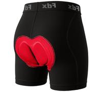 FDX Cycling Shorts Mens 4D Padded Underwear Soft Breathable Mountain Bike Shorts Quick Dry Anti Slip MTB Liner Cycle Undershorts (Small) Black