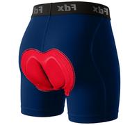 FDX Cycling Shorts Mens 4D Padded Underwear Soft Breathable Mountain Bike Shorts Quick Dry Anti Slip MTB Liner Cycle Undershorts (Navy Blue,XL)