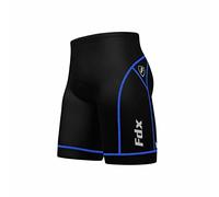 FDX Cycling Shorts Men's - Anti-Bac Foam Padding Bike Ridest Shorts - Breathable, Quick Dry Bicycle Tights, Hi-Viz Reflective Detailing Outdoor Half Pants - Anti-Slip Mountain Biking - Blue-M