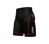 FDX Cycling Shorts Men's - Anti-Bac Foam Padding Bike Ridest Shorts - Breathable, Quick Dry Bicycle Tights, Hi-Viz Reflective Detailing Outdoor Half Pants - Anti-Slip Mountain Biking - Red-S