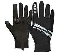 FDX Full Finger Winter Cycling Gloves, Thermal Warm, Water Resistant, Windproof, Anti- Shocking Gel Padded Palms, Touchscreen, Breathable, Anti-Slip Men Women, Racing, MTB, Riding, Running Black-S