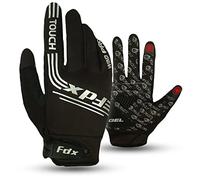 FDX Full Finger Winter Cycling Gloves, Thermal Warm, Water Resistant, Windproof, Anti- Shocking Gel Padded Palms, Touchscreen, Breathable, Anti-Slip Men Women, Racing, MTB, Riding, Running(Black L)