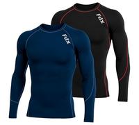 FDX Men Compression Top Long Sleeve for Running & Gym PO2 N/R XXL