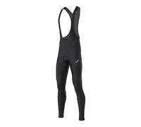 FDX Men’s Cycling Bib Tights, Italian Thermal Super Roubaix, Water Resistant Cycle Trousers, Windproof, 3D Padded, Lightweight Biking Bib Pants, Winter Cycle Bottom, Bicycle Leggings(Black-XL)