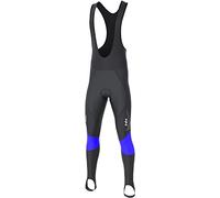 FDX Men’s Cycling Bib Tights - Padded, Breathable, Italian Roubaix Fabric, Quick Dry Thermal Bike Bib Pants - Thermodream Winter Biking Trouser, Bicycle Riding Leggings(Blue-S)