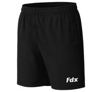 FDX Men’s Running and Gym Shorts with Side Zip Pockets Lightweight Moisture Wicking Shorts for Skip Rope Outdoor Sports Workout Exercise Pro Black,M