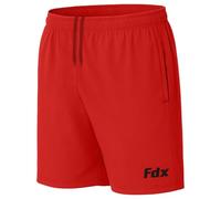FDX Men’s Running and Gym Shorts with Side Zip Pockets Lightweight Moisture Wicking Shorts for Skip Rope Outdoor Sports Workout Exercise Pro Red,XXL