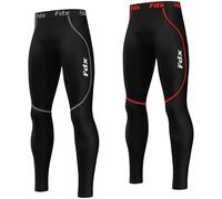 FDX Men’s Super-Thermal Compression Tights, Highly Lightweight Leggings Cool Quick Dry Bottom Trouser for Running Gym, Workout Training Exercise Fitness Inorex (Black), XL
