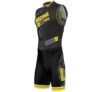 FDX Men's Core Tri Suit Padded Compression Short Sleeve Race Suit YLW XXL