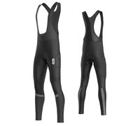 FDX Mens Cycling Bib Tights 3D Pad Thermal Roubaix Windproof Bib BK L Black